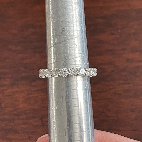 Cubic zirconia silver plated eternal band ring - Picture 7 of 8